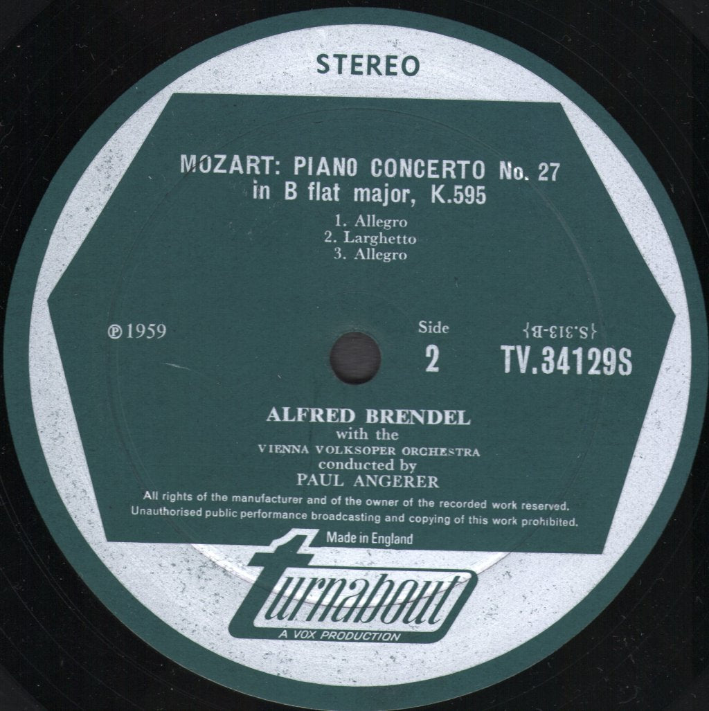 Alfred Brendel / Paul Angerer / Vienna Pro Musica Orch. - Mozart Piano Concerti No.25 / No.27 - Lp