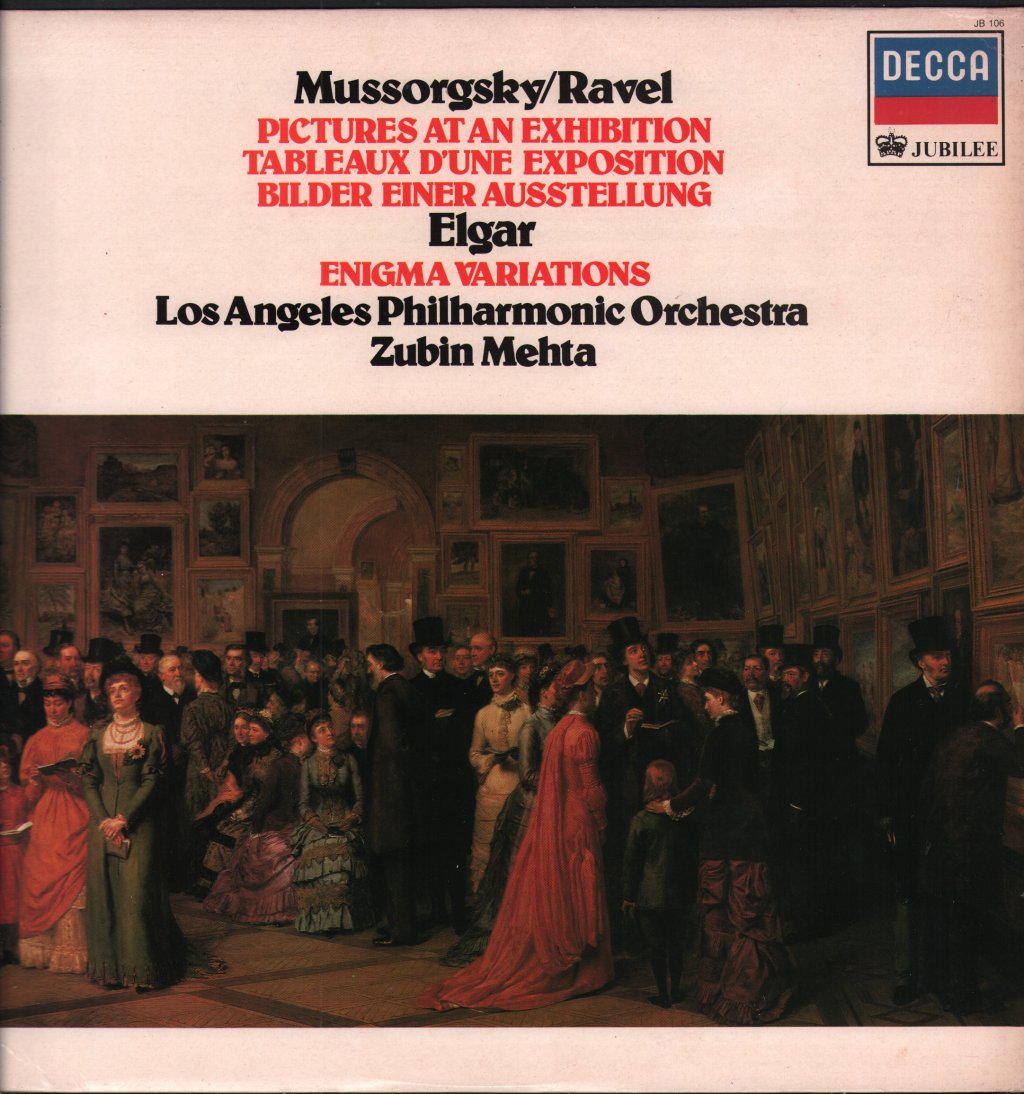 Zubin Mehta / Los Angeles Philharmonic Orchestra - Mussorgsky / Ravel - Pictures At An Exhibition / Elgar - Enigma Variations - Lp