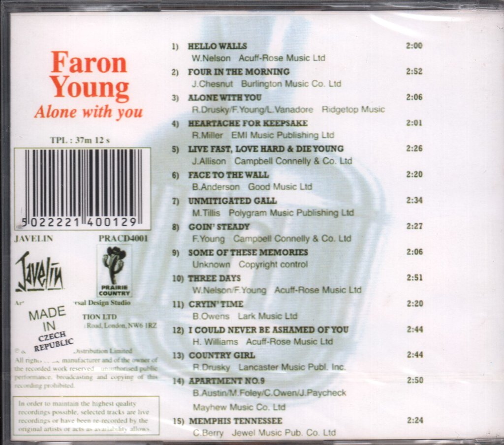 Faron Young - alone with you - Cd