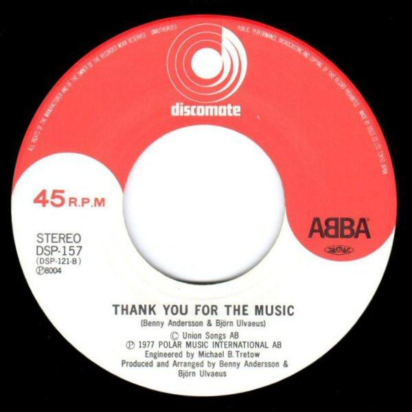 ABBA - Thank You For The Music - 7 Inch