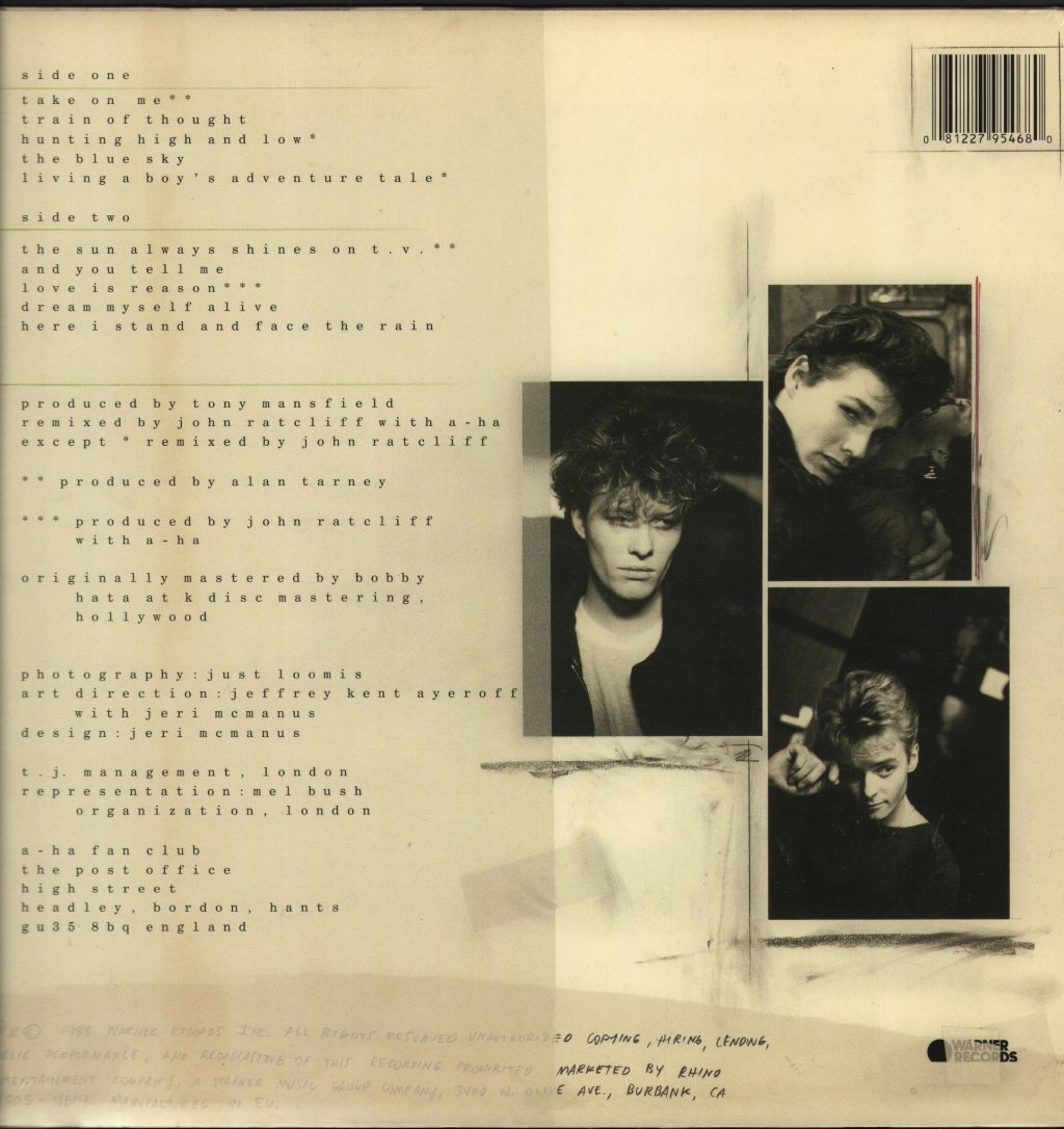 A-Ha - Hunting High And Low - Lp