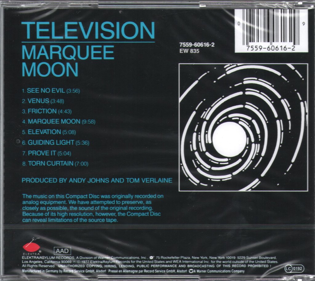 Television - Marquee Moon - Cd