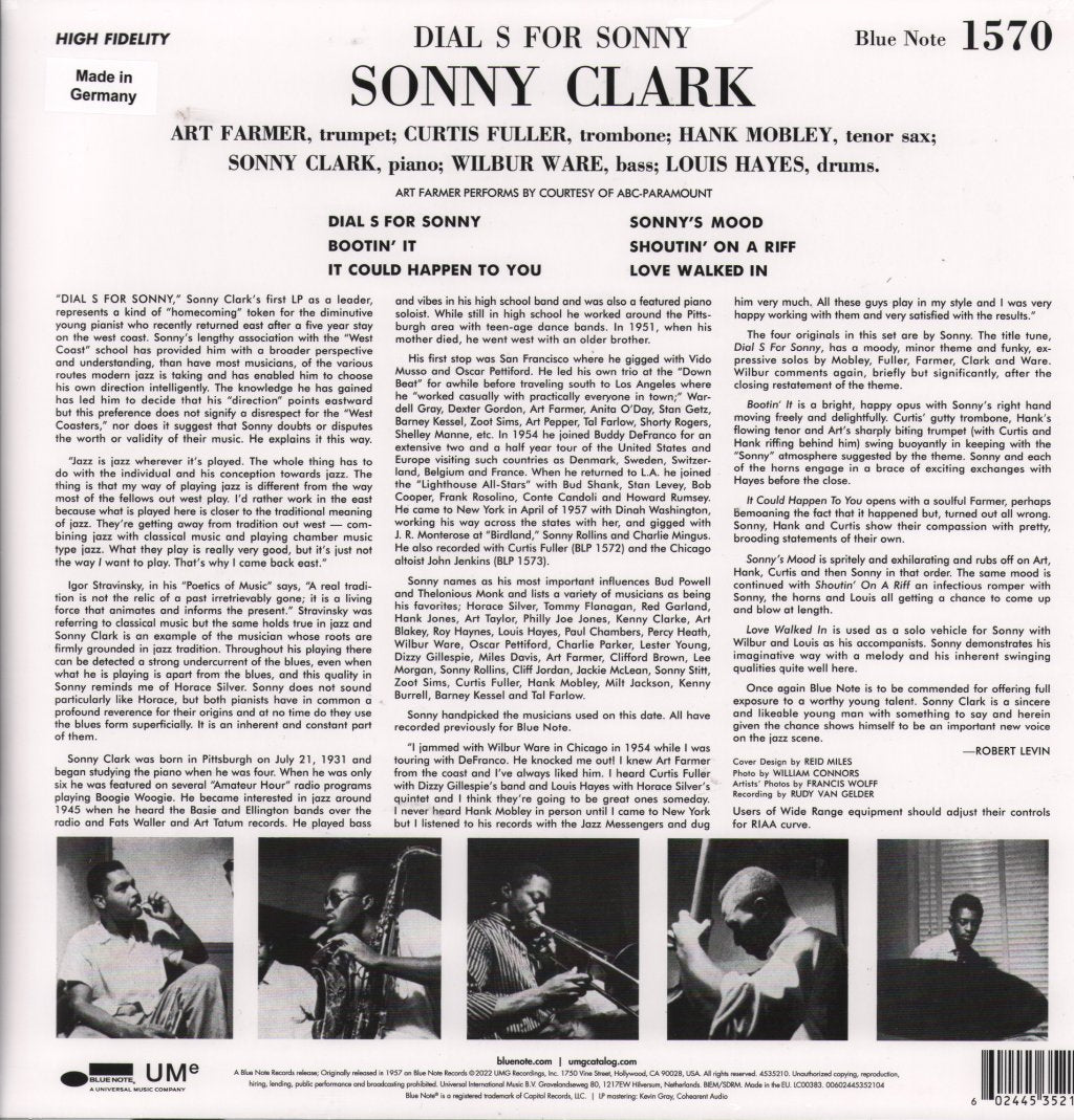 Sonny Clark - Dial 'S' For Sonny - Lp