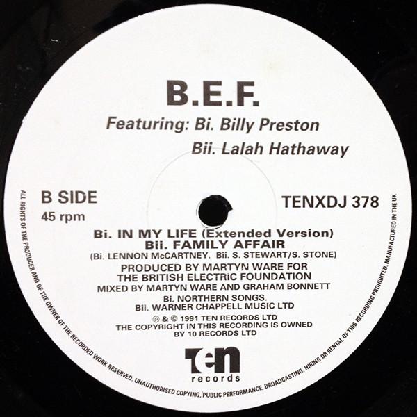 b.e.f. featuring green gartside - I Don't Know Why I Love You - 12 Inch