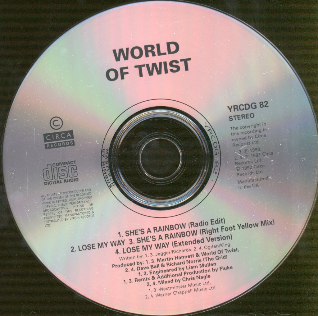 World Of Twist - She's A Rainbow (The Fluke Remixes) - Cd