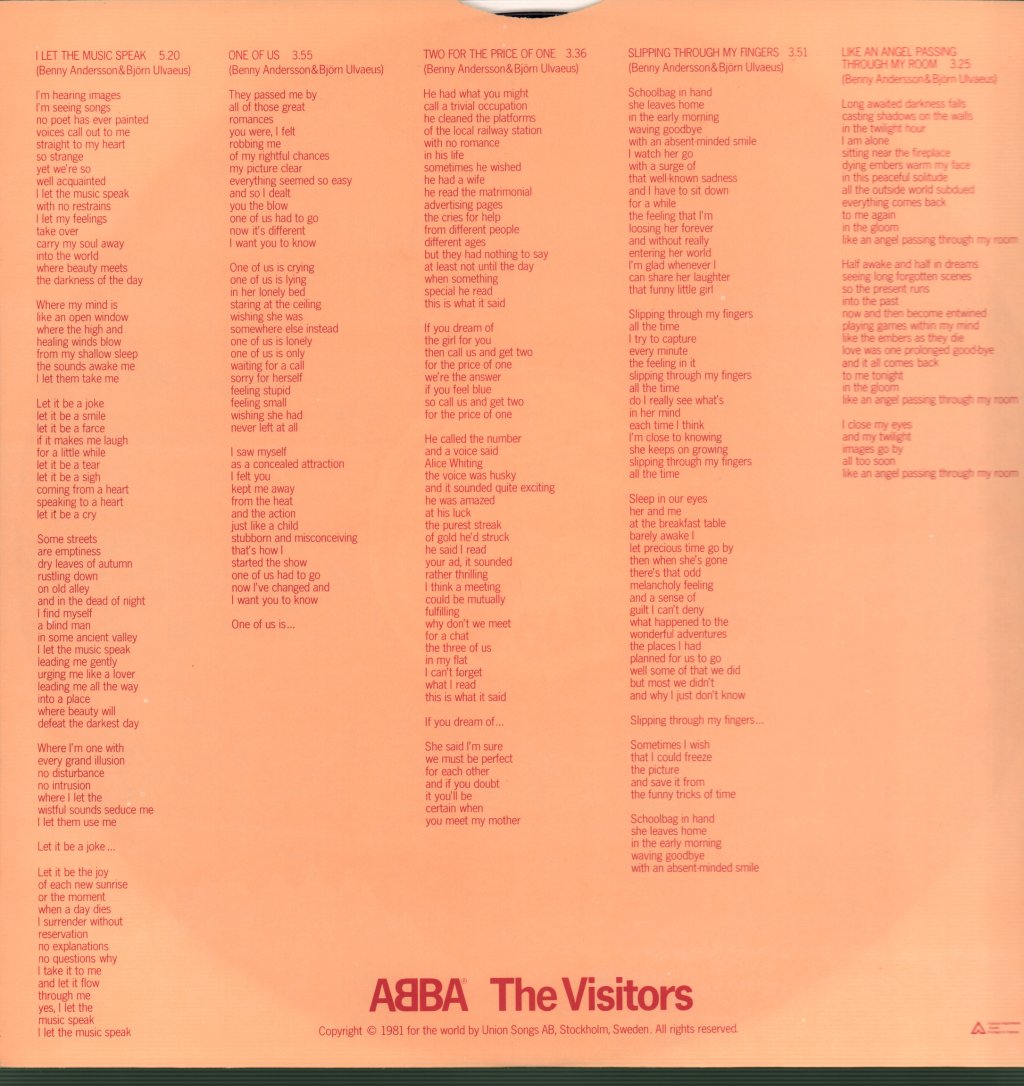 ABBA - Visitors - Lp