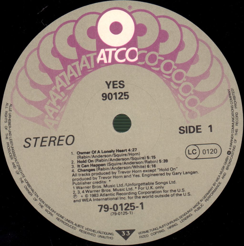 Yes - 90125 - Lp