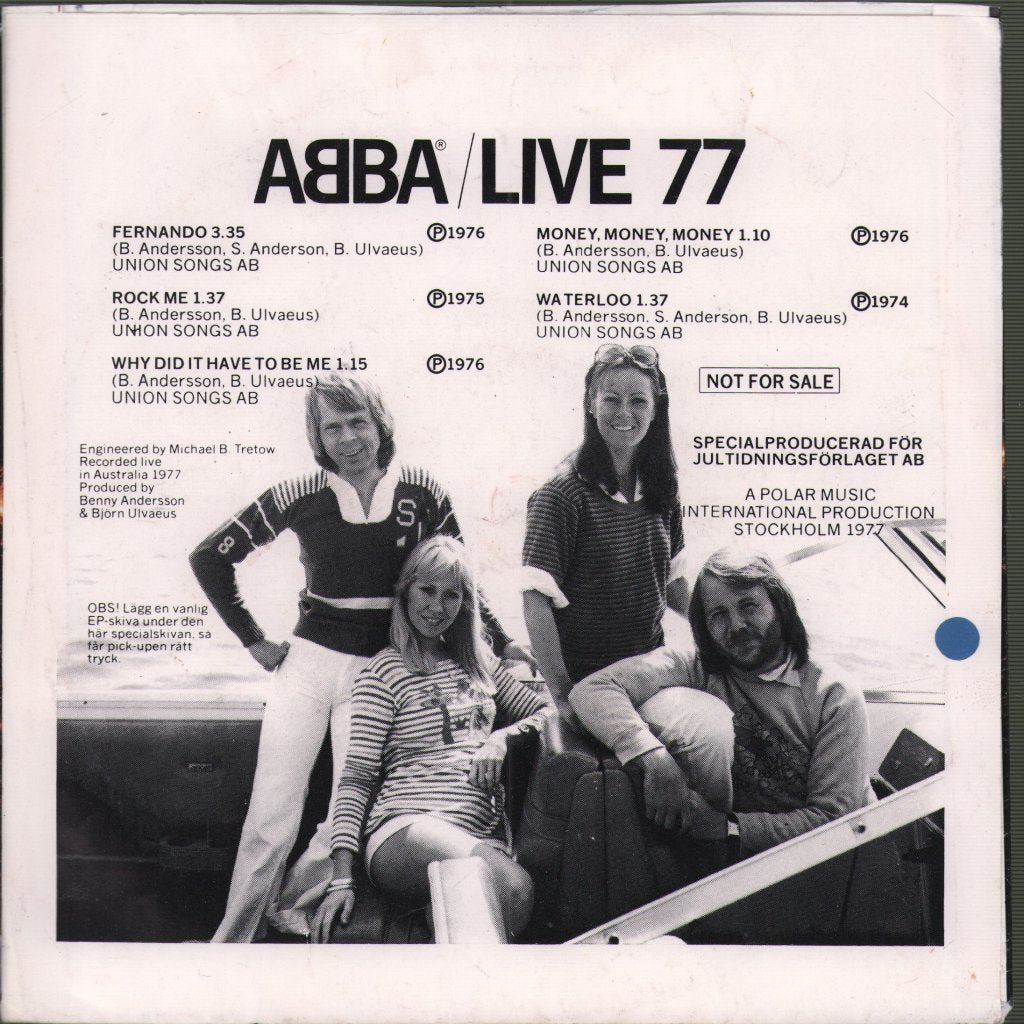 ABBA - Live 77 - 7 Inch