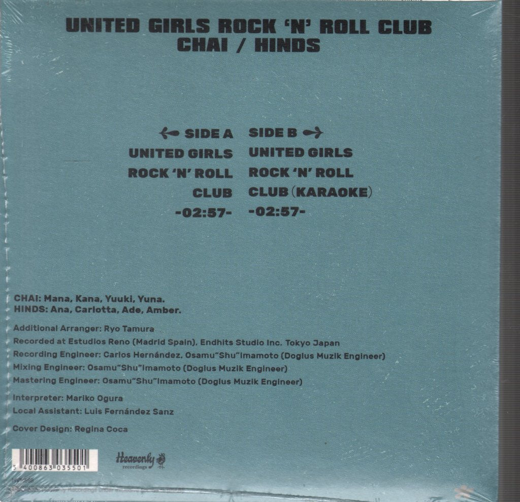 Chai/Hinds - United Girls Rock 'N' Roll Club - 7 Inch