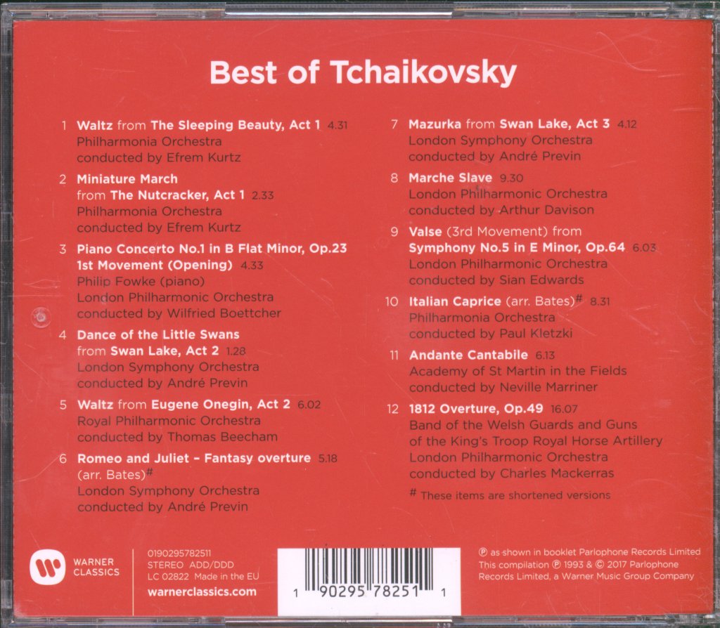 Various Artists - Best Of Tchaikovsky - Cd