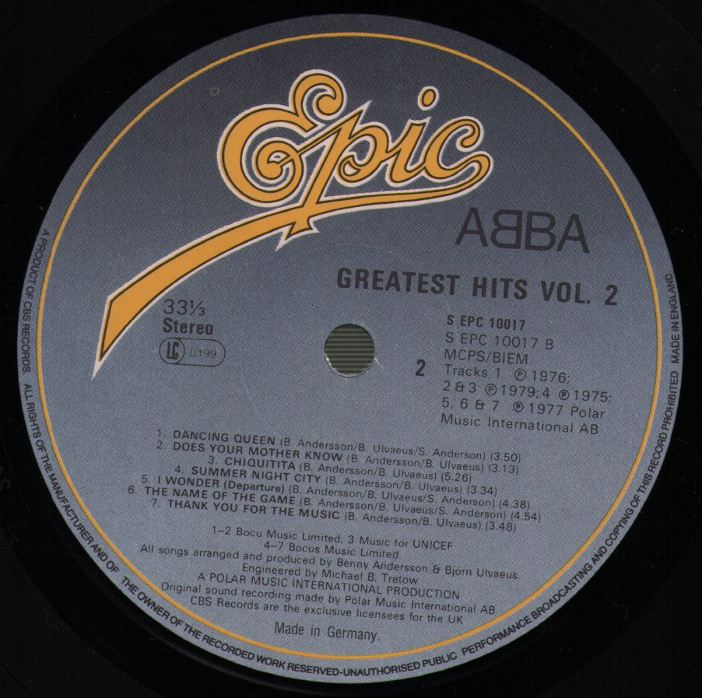 ABBA - Greatest Hits Vol. 2 - Lp