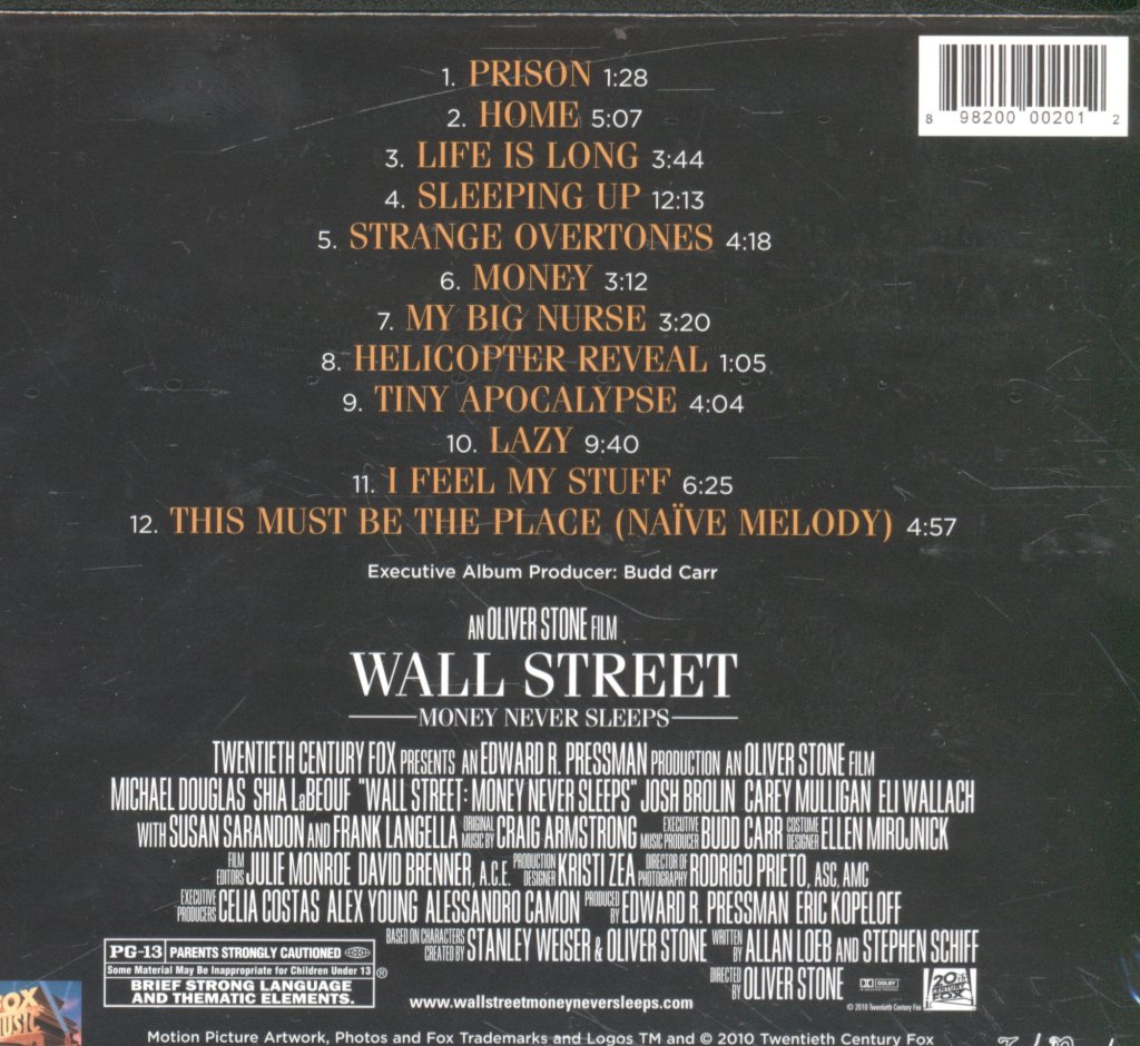 Various Artists - Wall Street Money Never Sleeps: Music From The Motion Picture - Cd