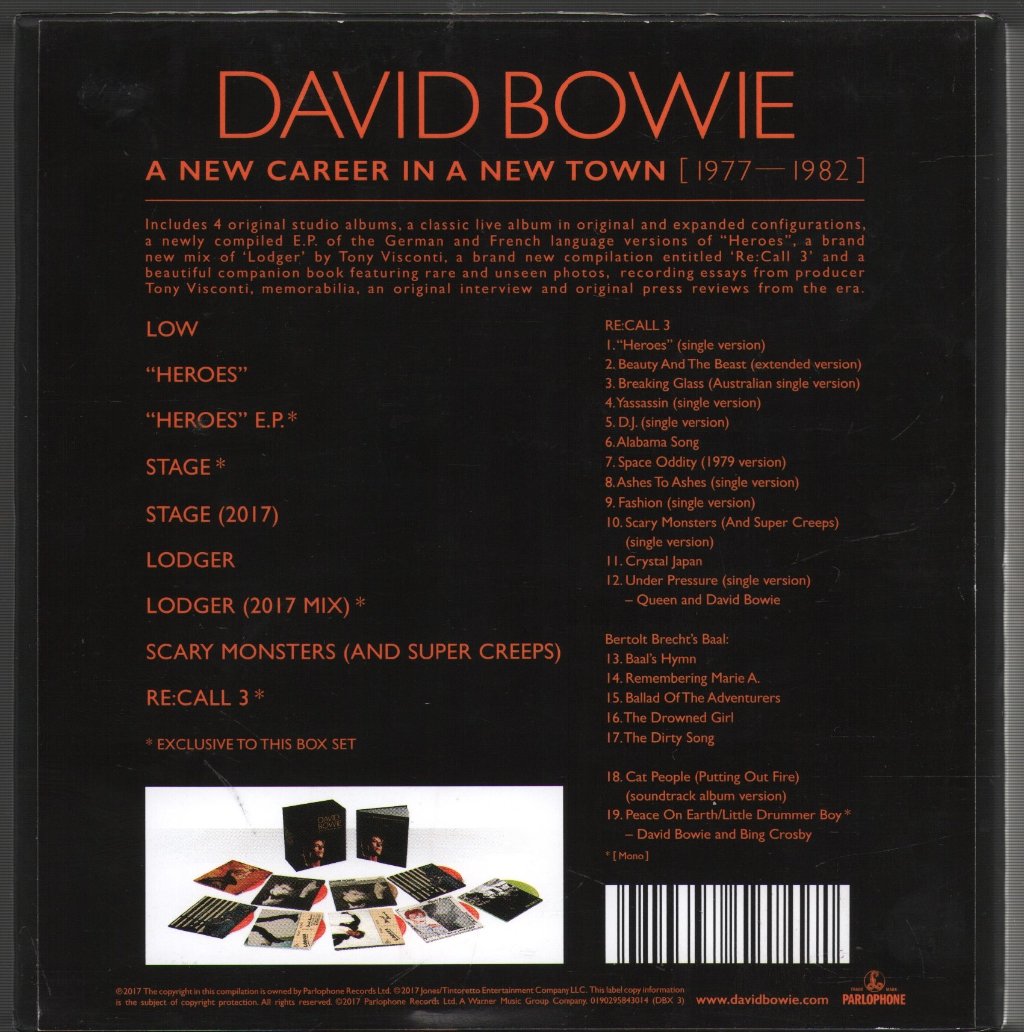 David Bowie - A New Career In A New Town [1977–1982] - Cd Box Set