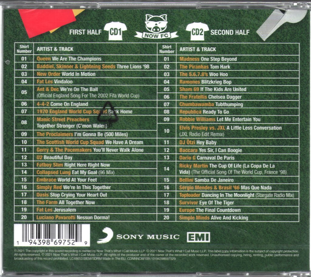 Various Artists - Now That's What I Call Footie! - Double Cd