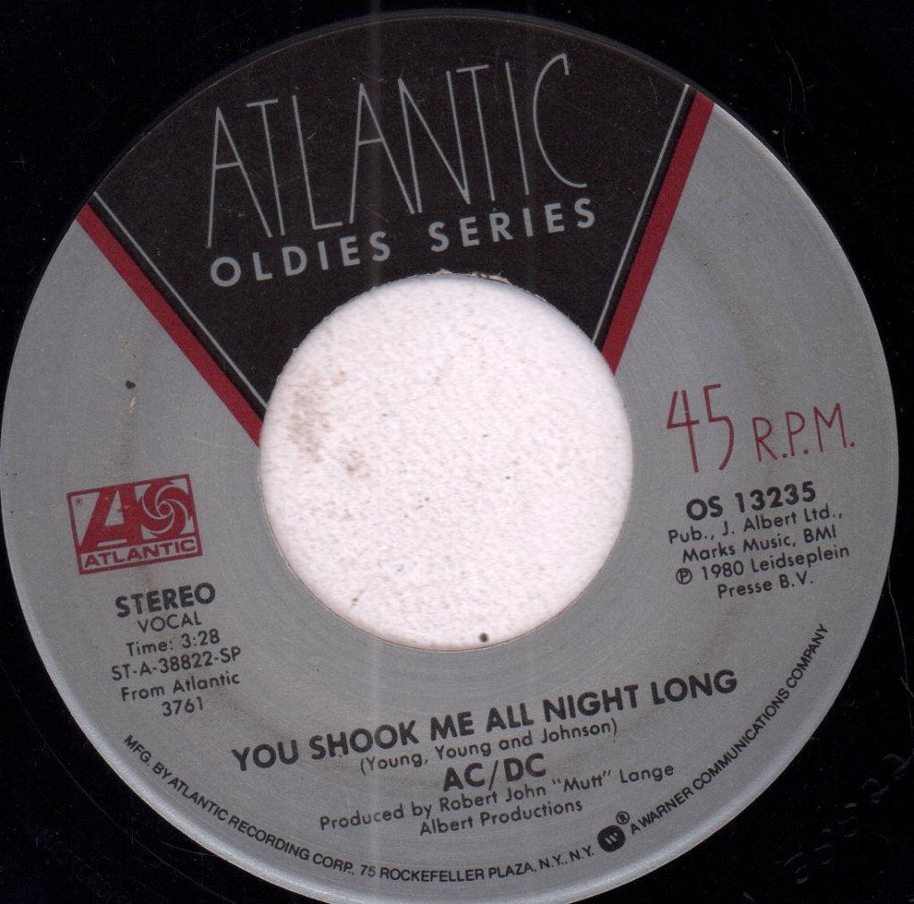 AC/DC - You Shook Me All Night Long - 7 Inch