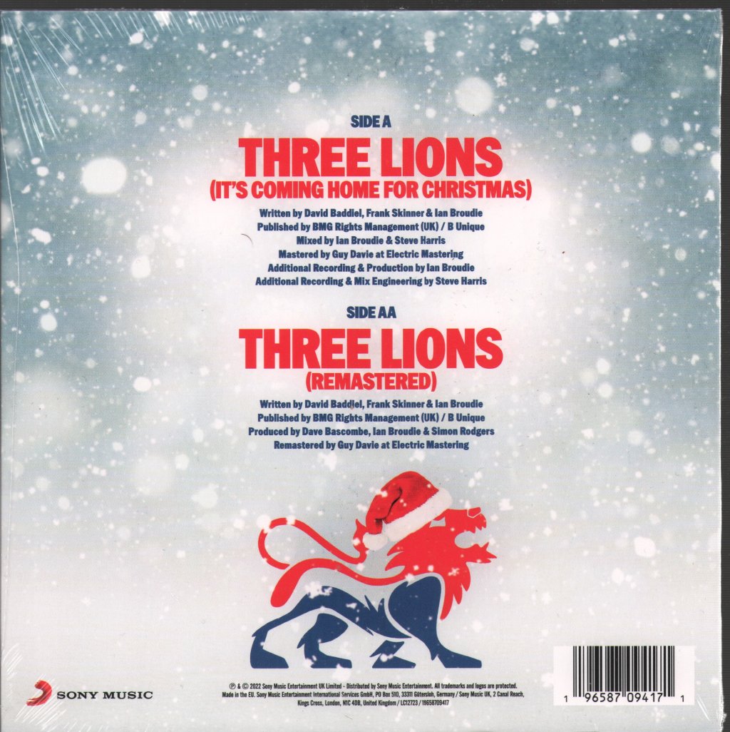 Baddiel And Skinner And Lightning Seeds - Three Lions (Its Coming Home For Christmas) - 7 Inch