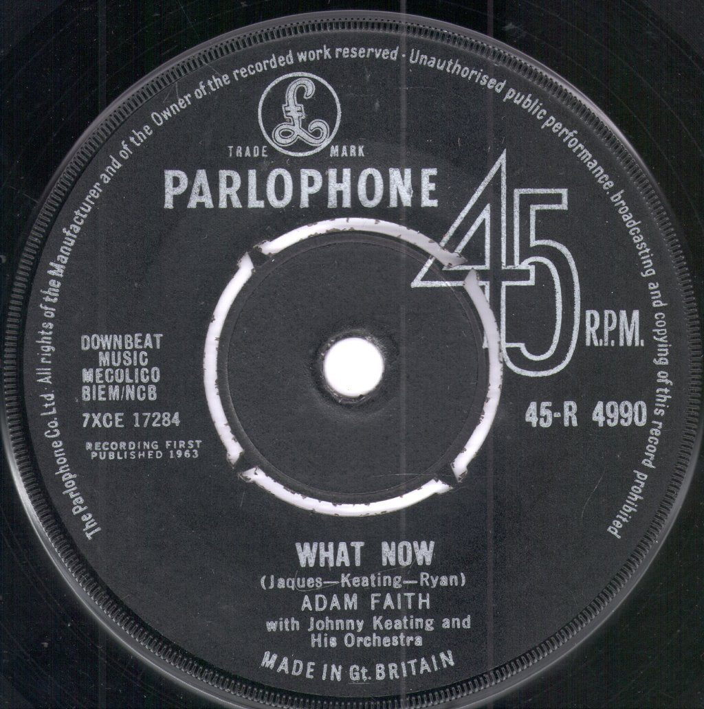 Adam Faith - What Now - 7 Inch