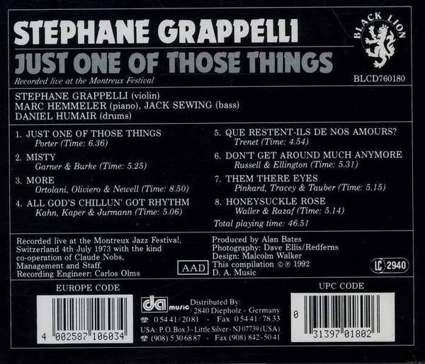 Stéphane Grappelli - Just One Of Those Things - Cd