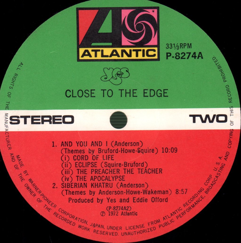 Yes - Close To The Edge - Lp