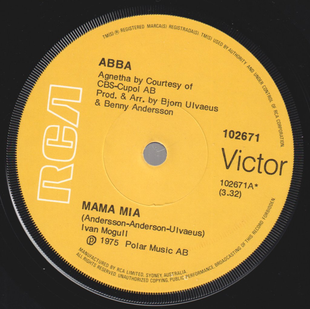 ABBA - Mama Mia - 7 Inch