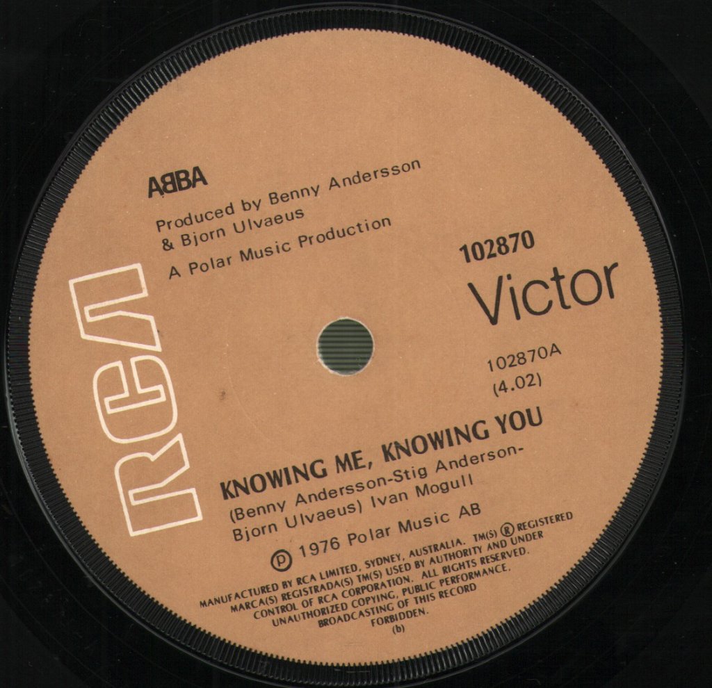 ABBA - Knowing Me, Knowing You - 7 Inch