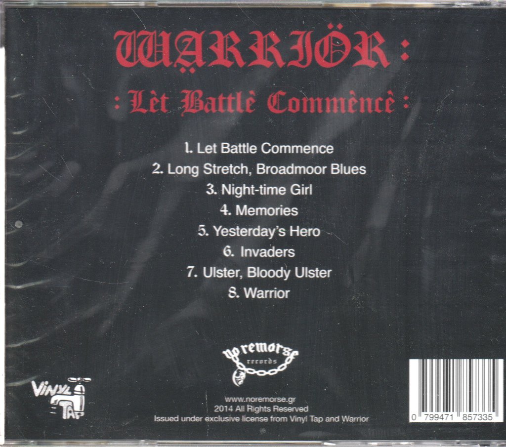 Warrior (Chesterfield Nwobhm Group) - Let Battle Commence - Cd