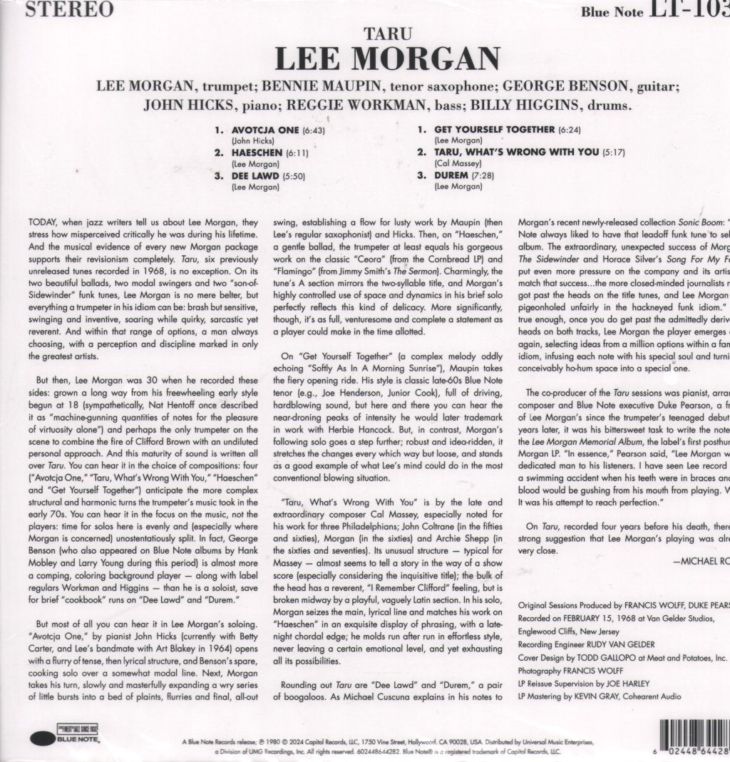 Lee Morgan - Taru - Lp