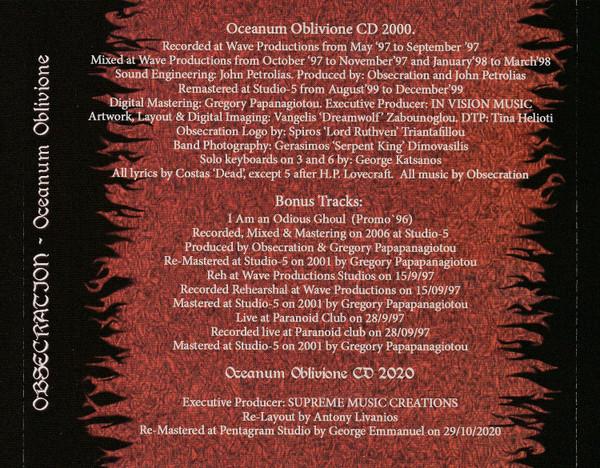 Obsecration - Oceanum Oblivione - Cd