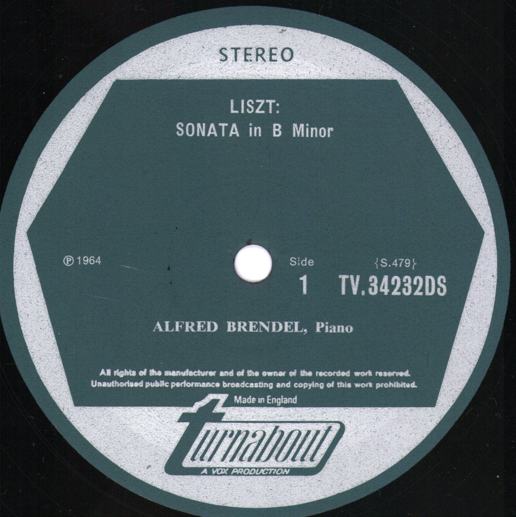 Alfred Brendel - Liszt - Sonata In B Minor / Dante Sonata / Bagatelle Without Tonality / Hungarian Rhapsody No 11 - Lp