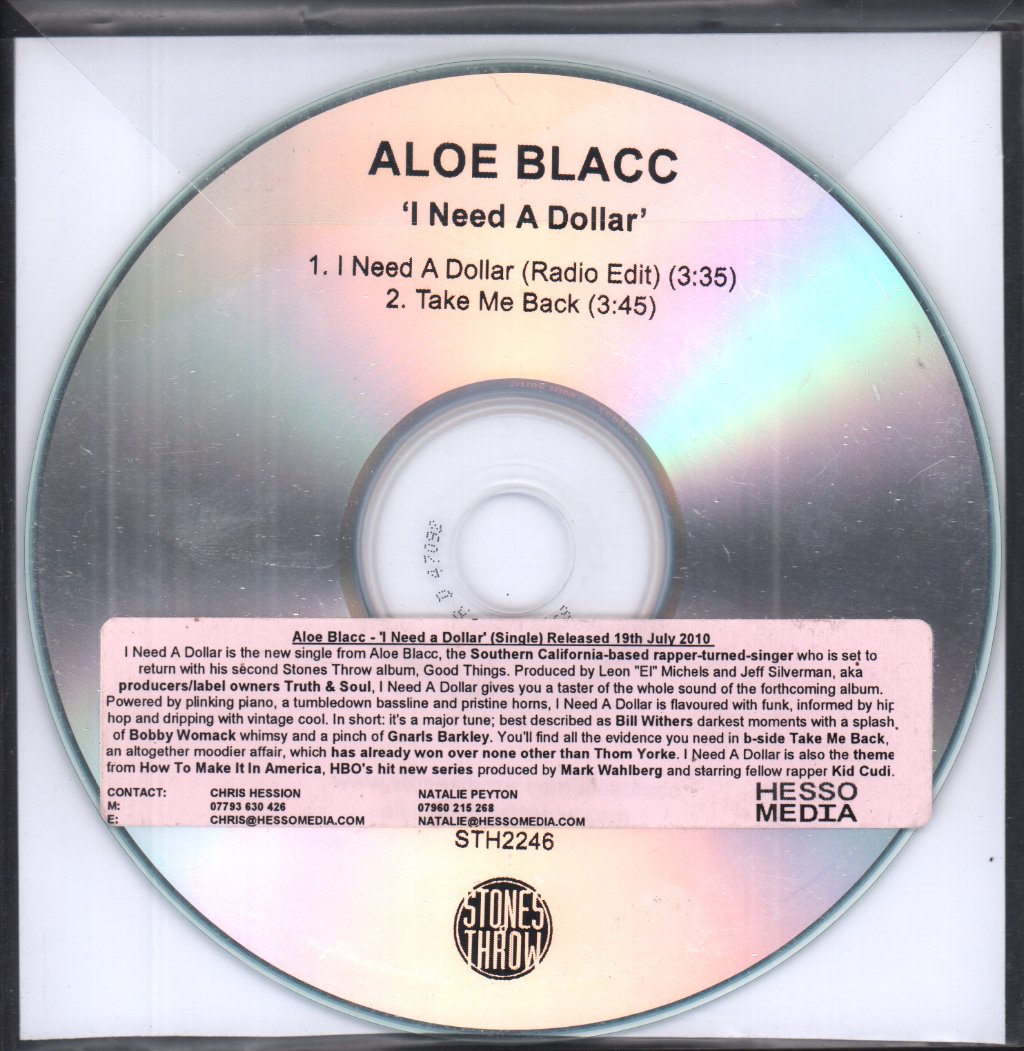 Aloe Blacc - I Need A Dollar - Cdr