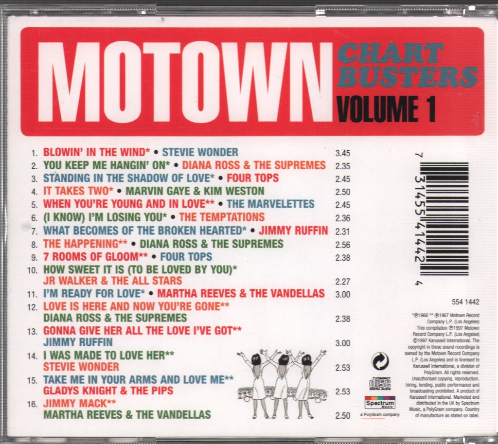 Various Artists - Motown Chartbusters Volume 1 - Cd