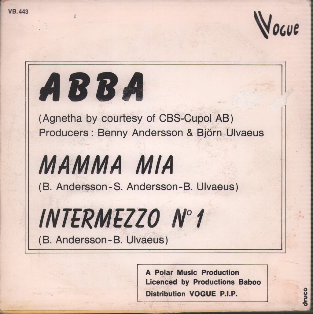 ABBA - Mamma Mia - 7 Inch