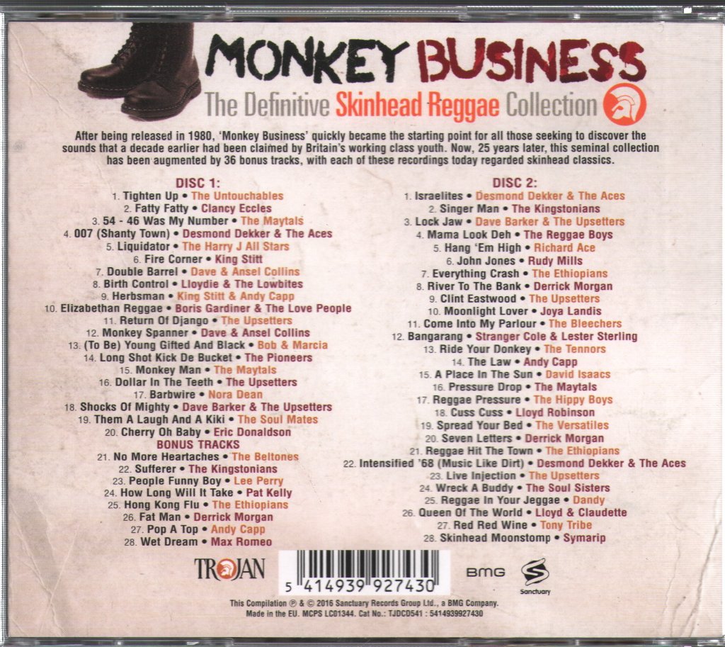 Various Artists - Monkey Business (The Definitive Skinhead Reggae Collection) - Double Cd