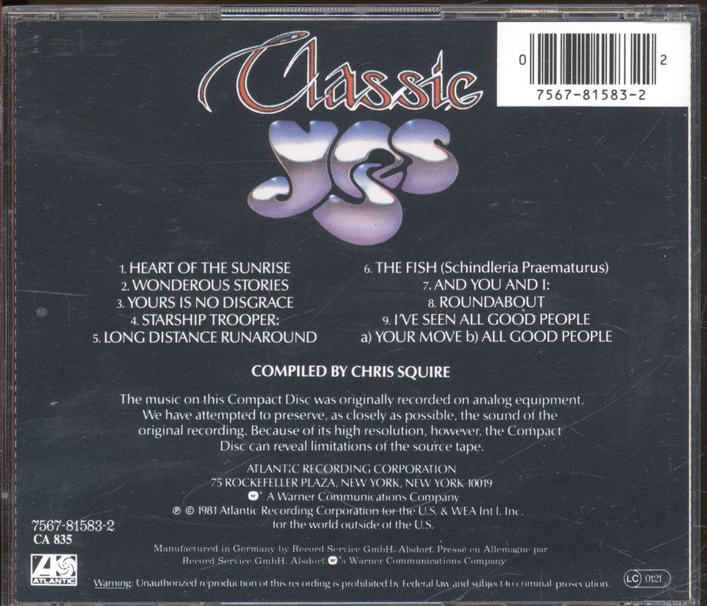 Yes - Classic Yes - Cd