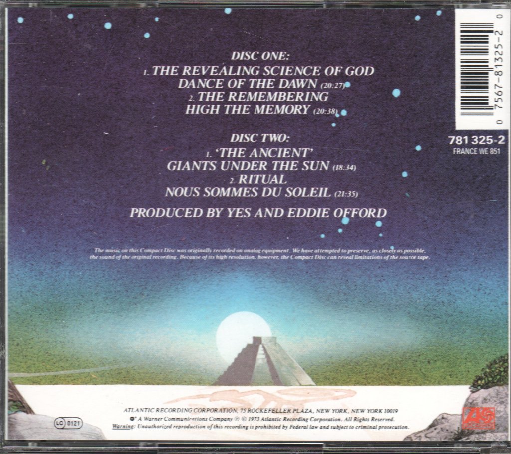 Yes - Tales From Topographic Oceans - Cd Set