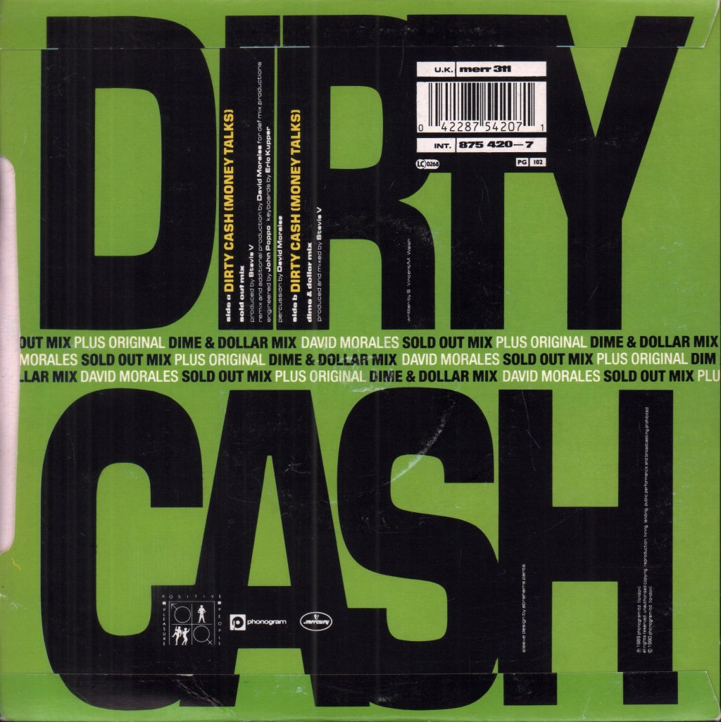 Adventures Of Stevie V - Dirty Cash - 7 Inch