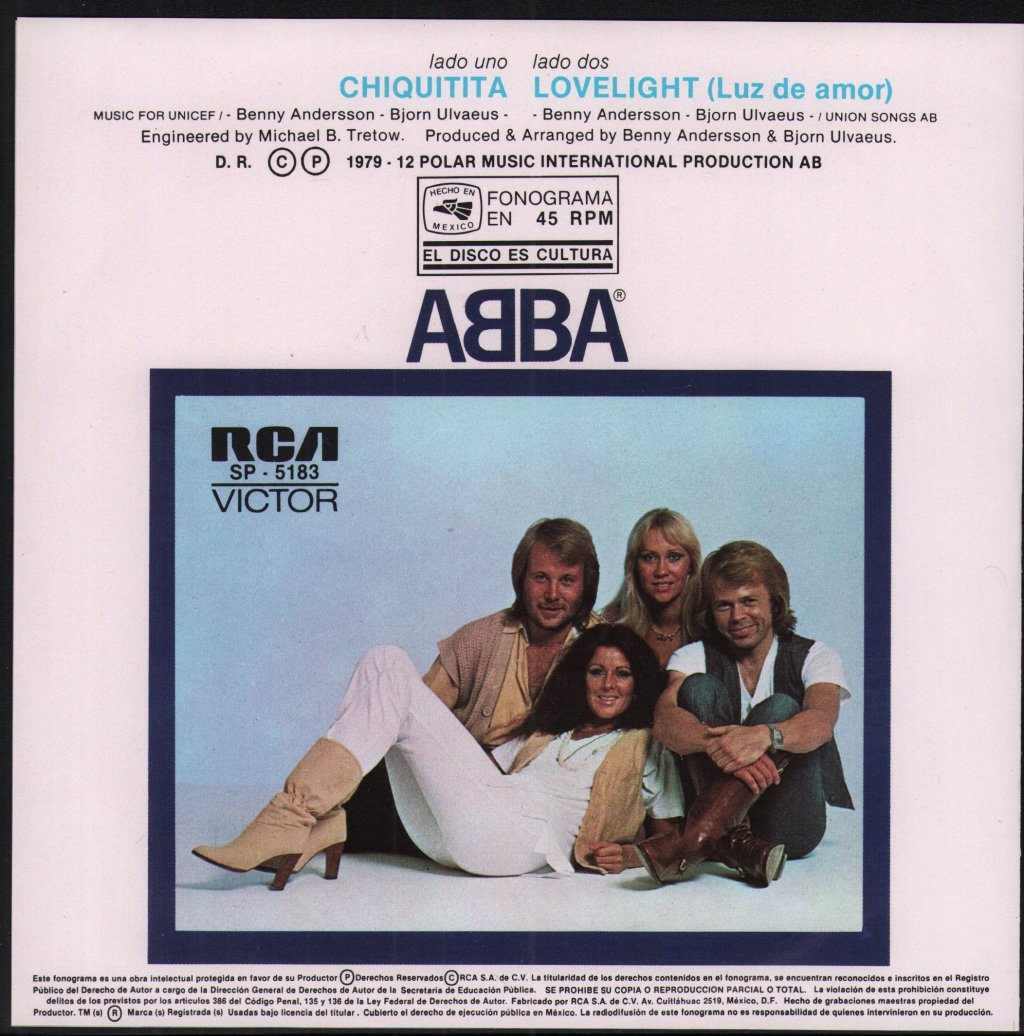 ABBA - Chiquitita / Lovelight - 7 Inch