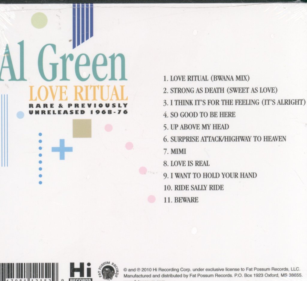 Al Green - Love Ritual (Rare & Previously Unreleased 1968-76) - Cd