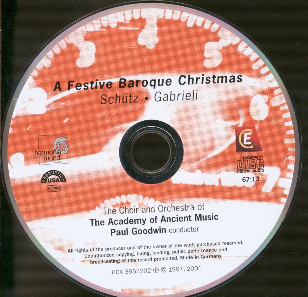 Academy Of Ancient Music, Paul Goodwin - A Festive Baroque Christmas - Cd