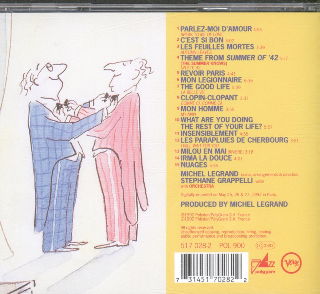 Stéphane Grappelli and Michel Legrand - Legrand Grappelli - Cd