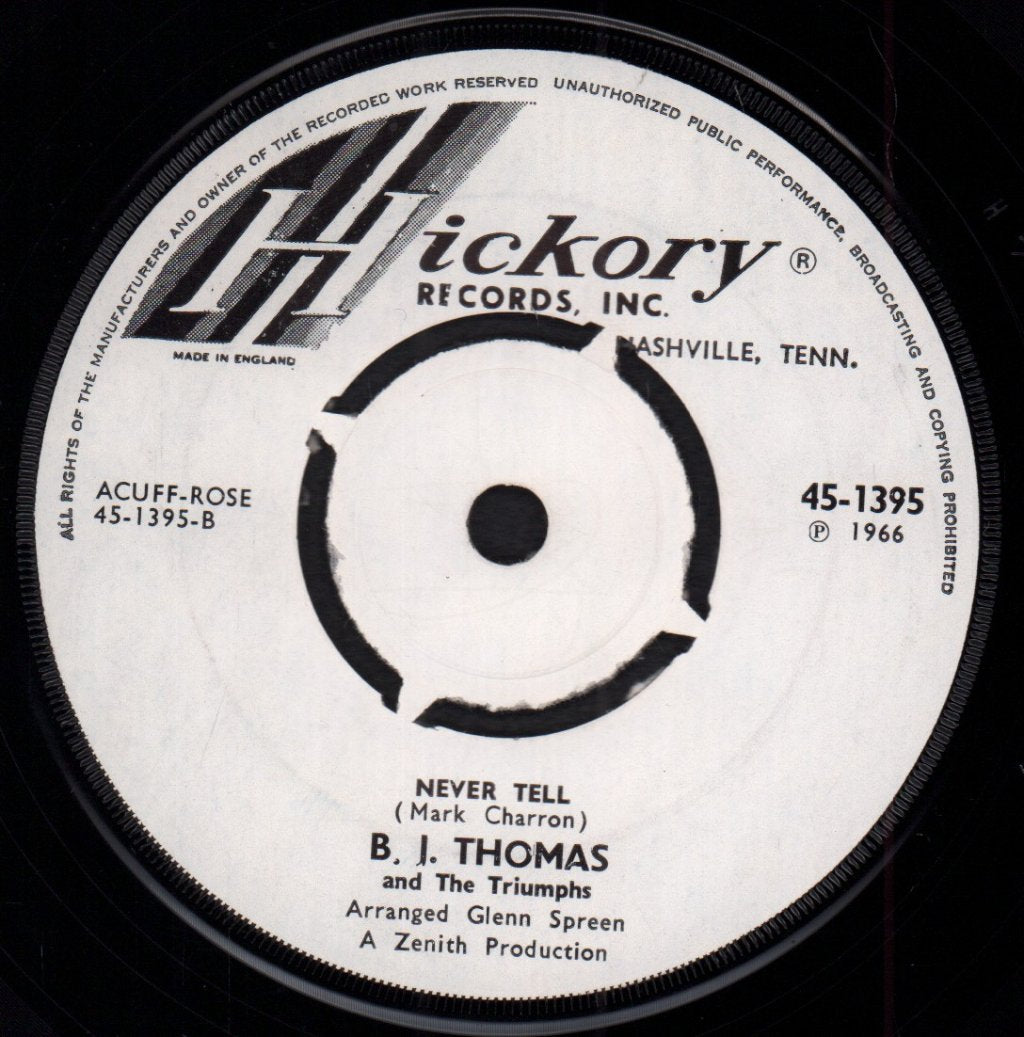 b.j.thomas and the triumphs - Billy And Sue - 7 Inch