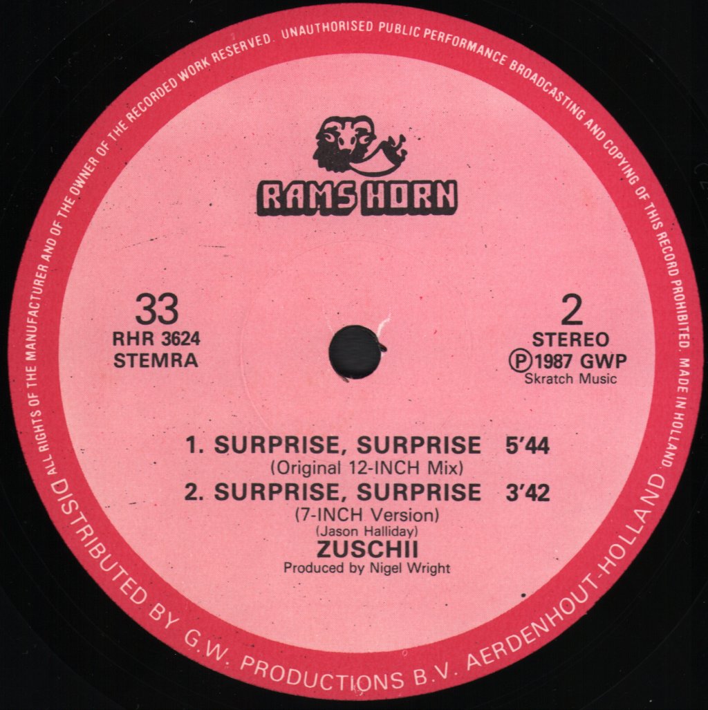 Zushii - Surprise, Surprise (Remix) - 12 Inch