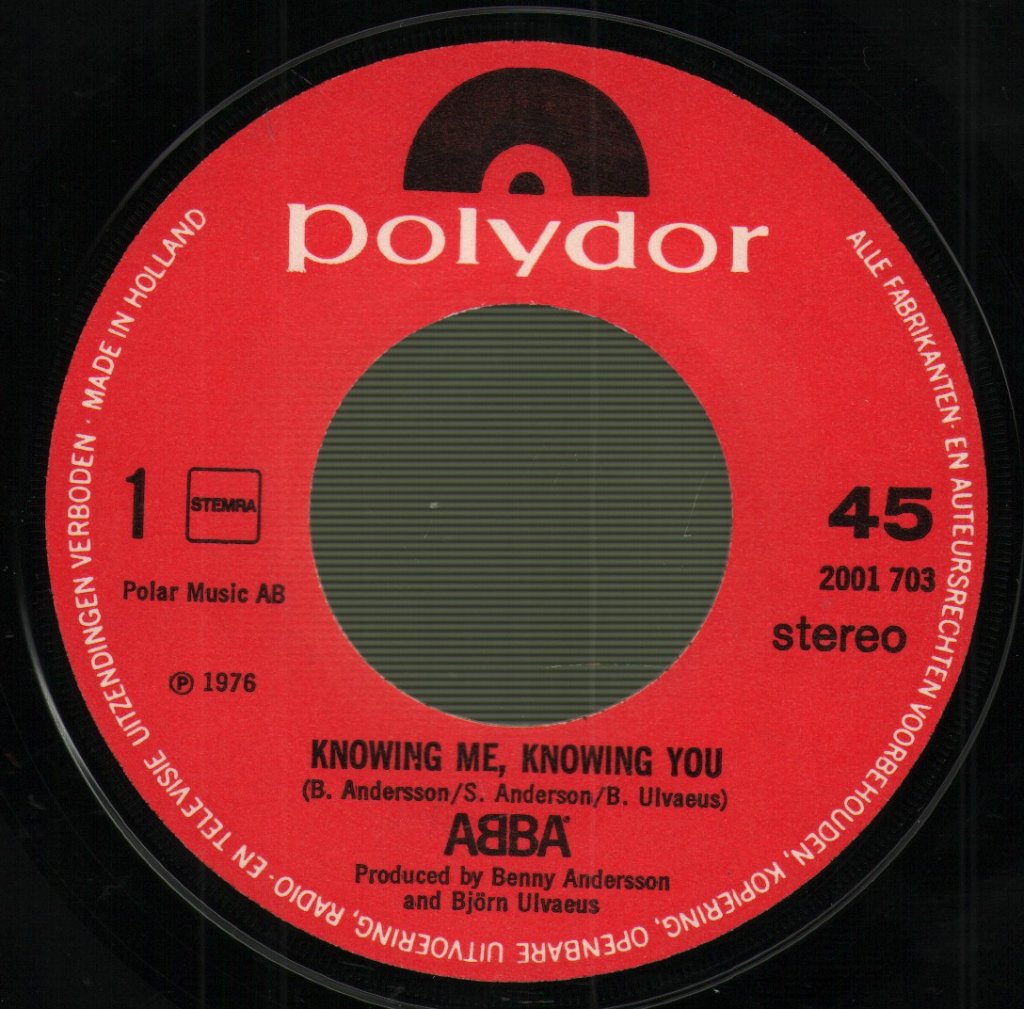 ABBA - Knowing Me, Knowing You - 7 Inch