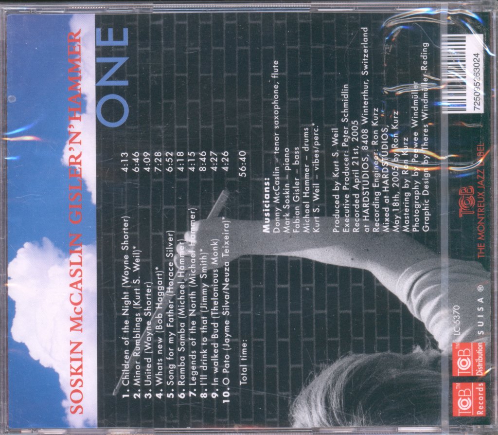 Soskin, Mccaslin, Gisler N Hammer - One - Cd