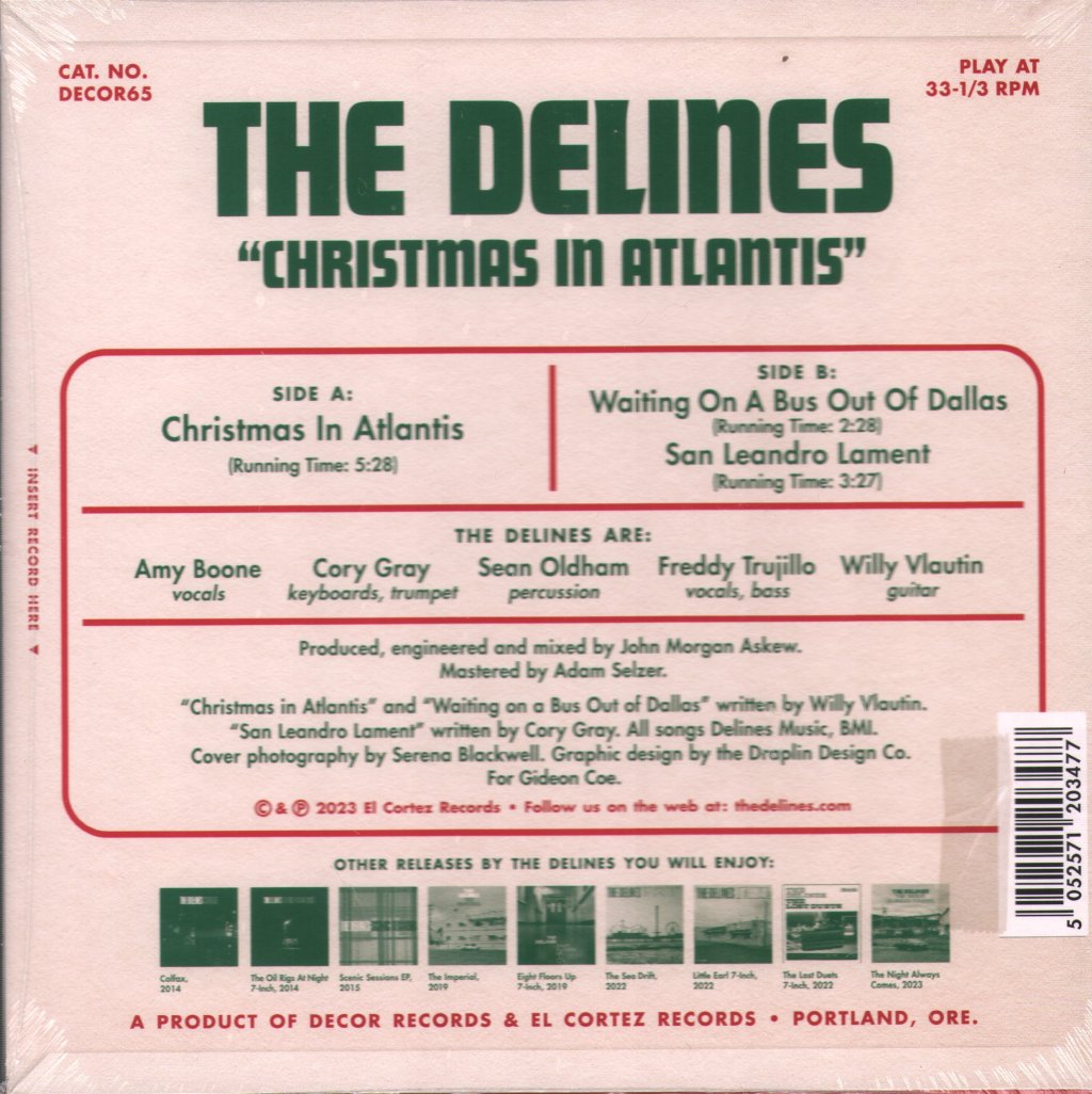 Delines - Christmas In Atlantis - 7 Inch