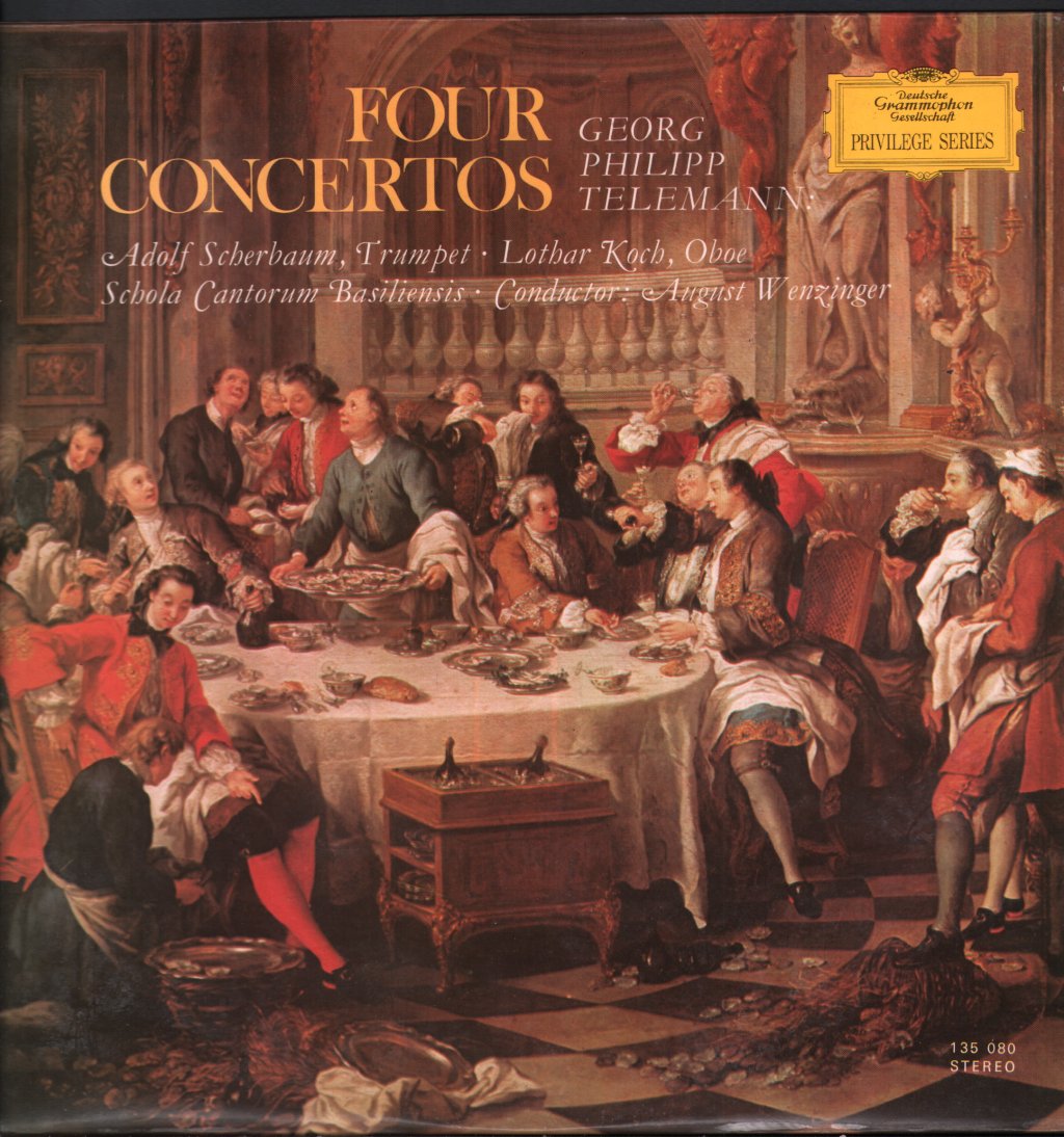 Adolf Scherbaum / Lothar Koch / Schola Cantorum Basiliensis - Georg Philipp Telemann - Four Concertos - Lp