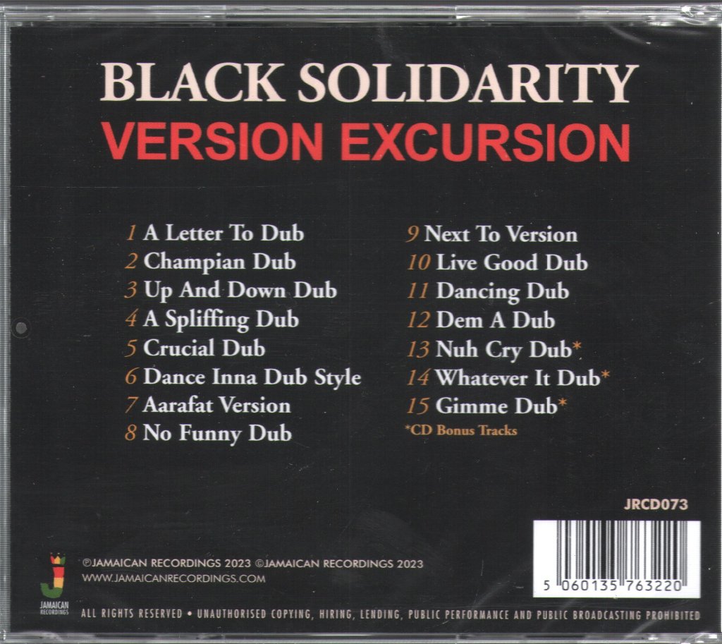 Various Artists - Black Solidarity - Version Excursion - Cd