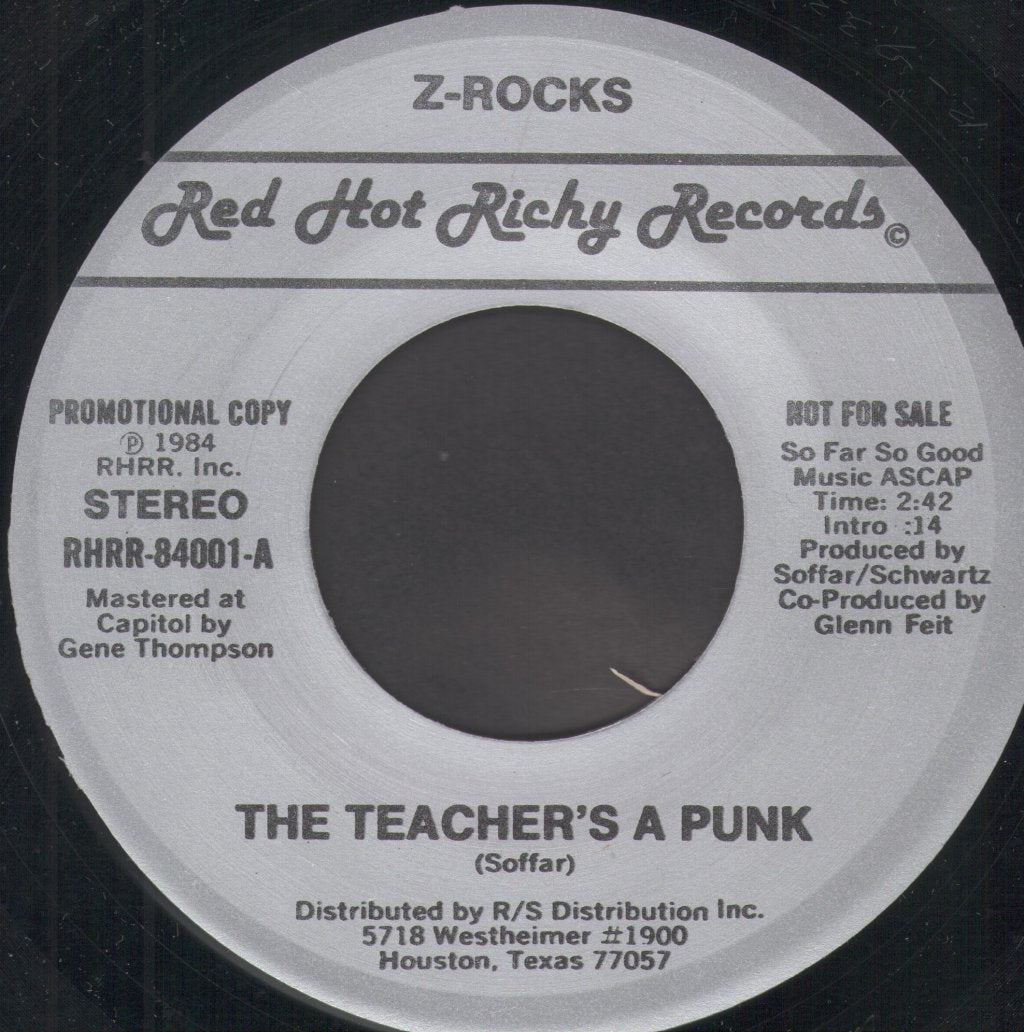 Z-Rocks - Teacher's A Punk - 7 Inch