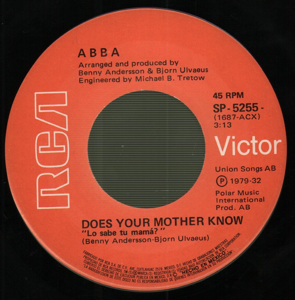 ABBA - Does Your Mother Know / Kisses Of Fire - 7 Inch