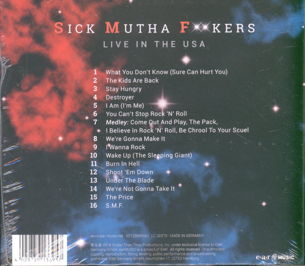 Dee Snider - Sick Mutha F**kers Live In The USA - Cd